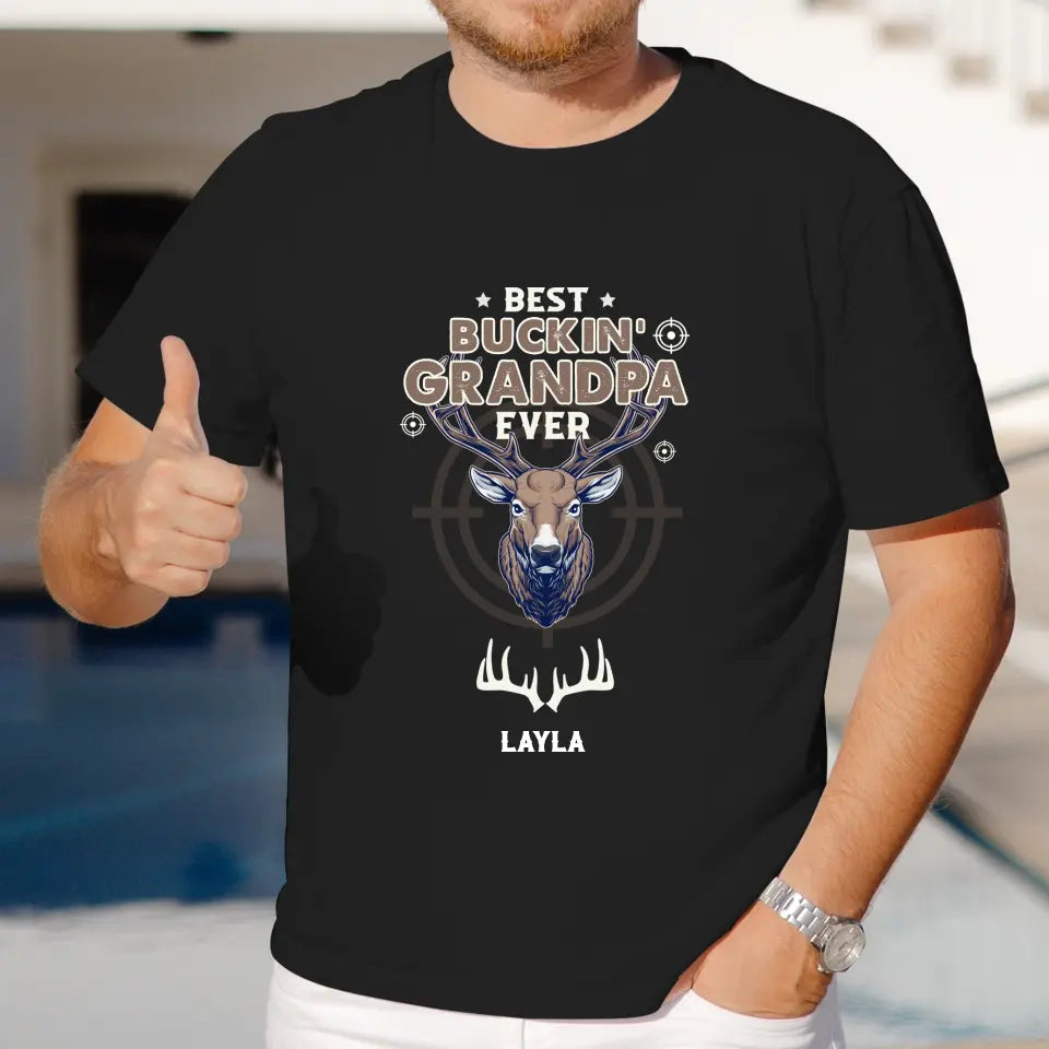 Best Bucking' Grandpa Ever - Personalized Gifts For Grandpa - Unisex Sweater