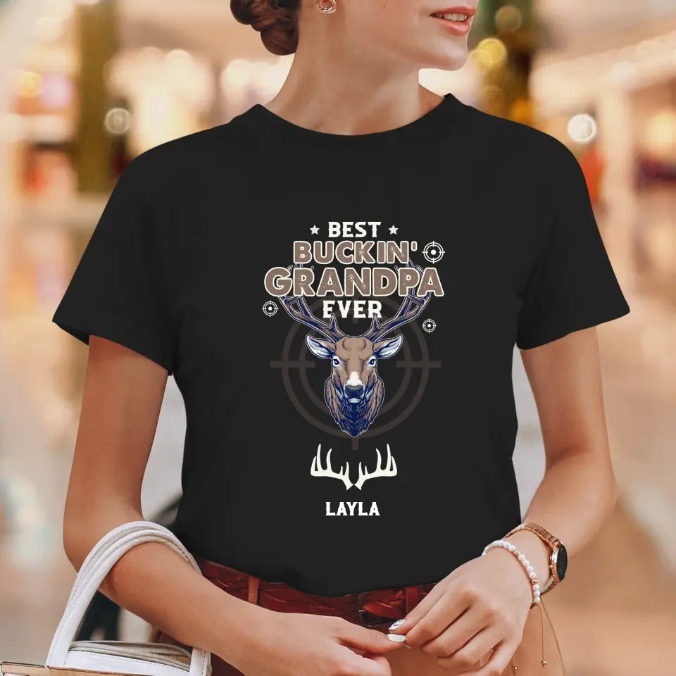 Best Bucking' Grandpa Ever - Personalized Gifts For Grandpa - Unisex Sweater