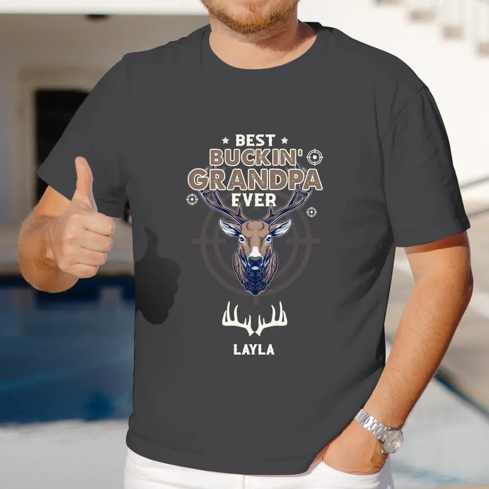 Best Bucking' Grandpa Ever - Personalized Gifts For Grandpa - Unisex Sweater