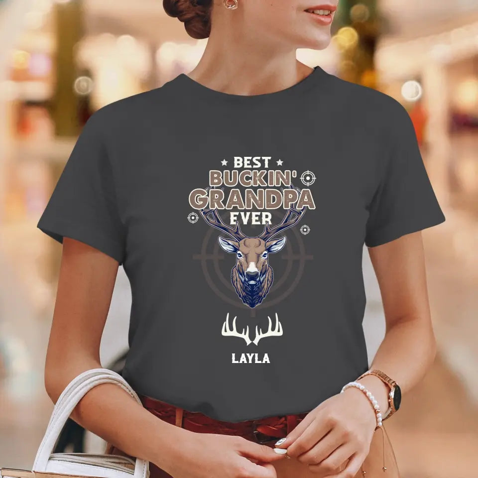 Best Bucking' Grandpa Ever - Personalized Gifts For Grandpa - Unisex Sweater