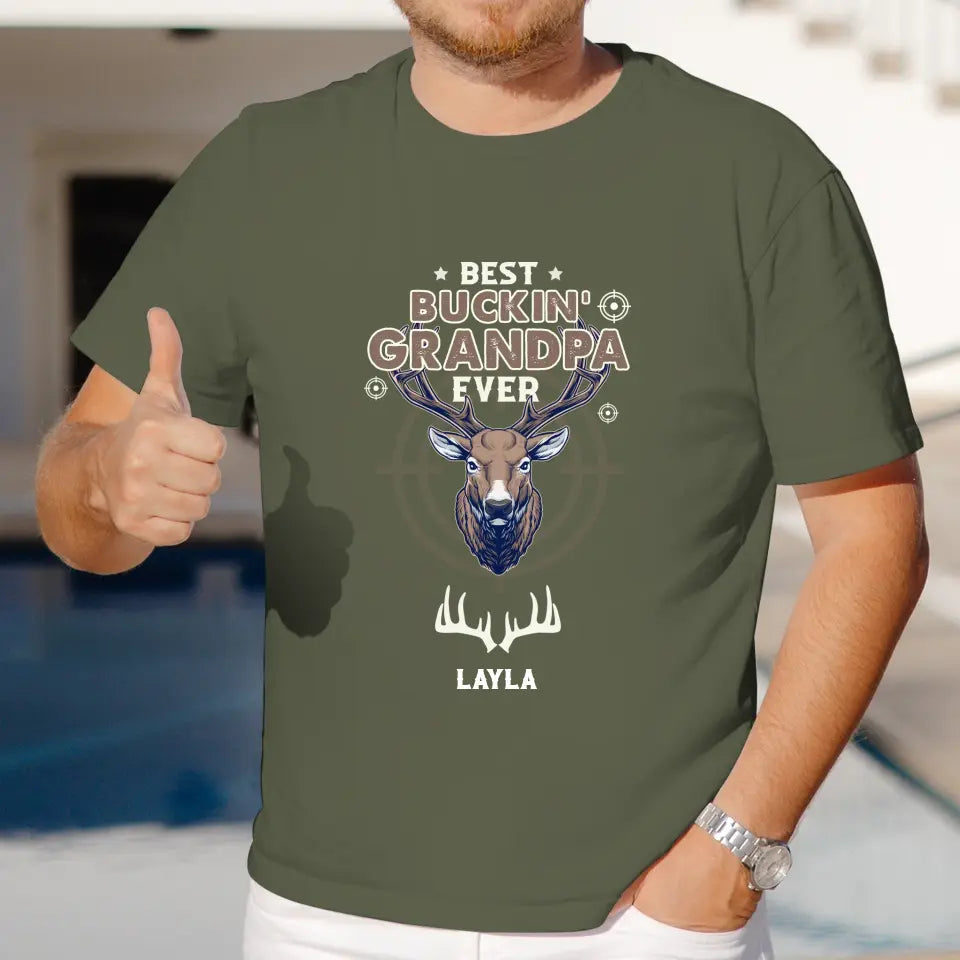 Best Bucking' Grandpa Ever - Personalized Gifts For Grandpa - Unisex Sweater