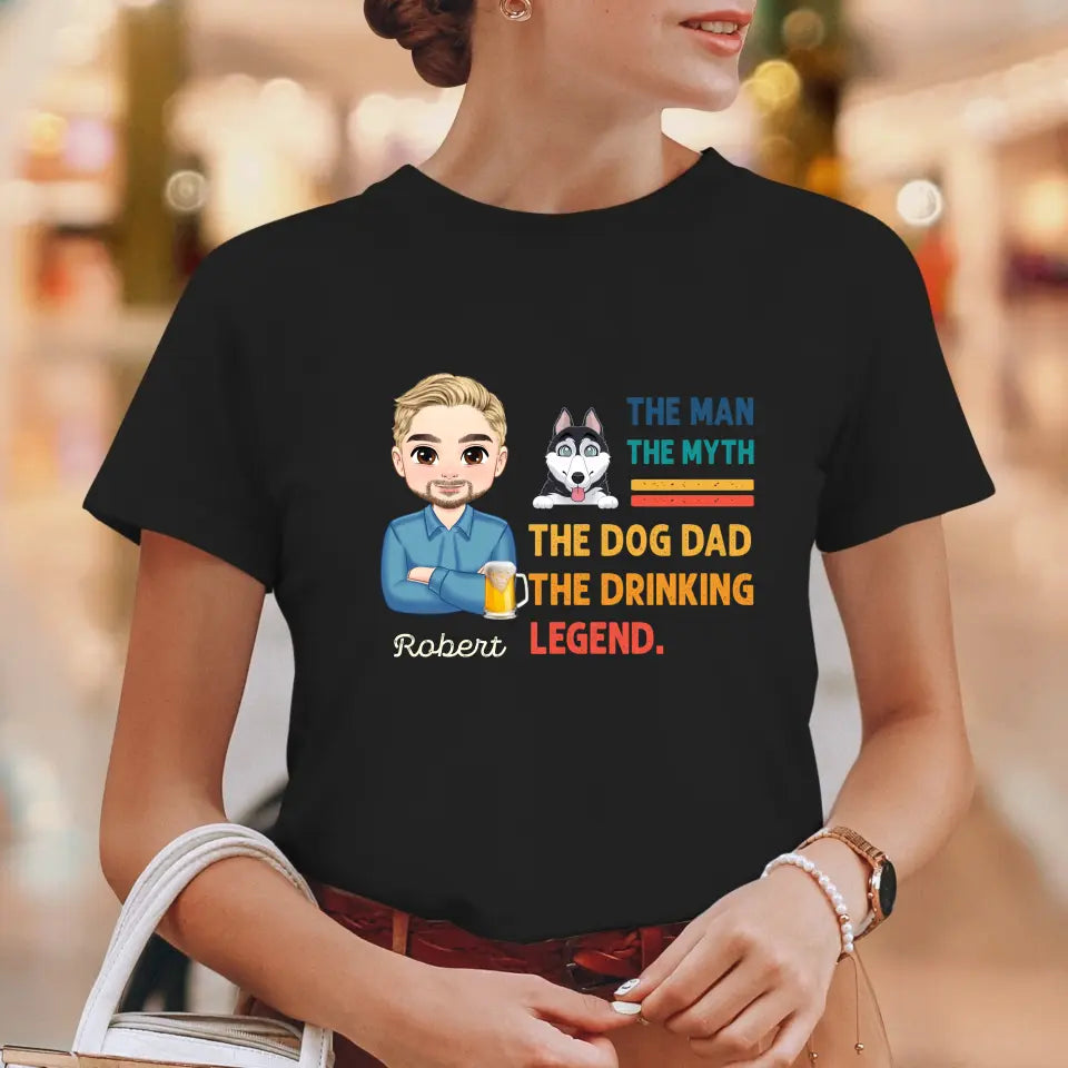 The Man, The Myth, The Dog Dad - Custom Name - Personalized Gifts For Dad - Hoodie