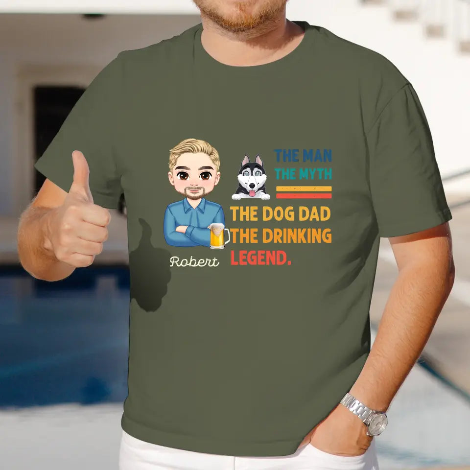 The Man, The Myth, The Dog Dad - Custom Name - Personalized Gifts For Dad - Sweater