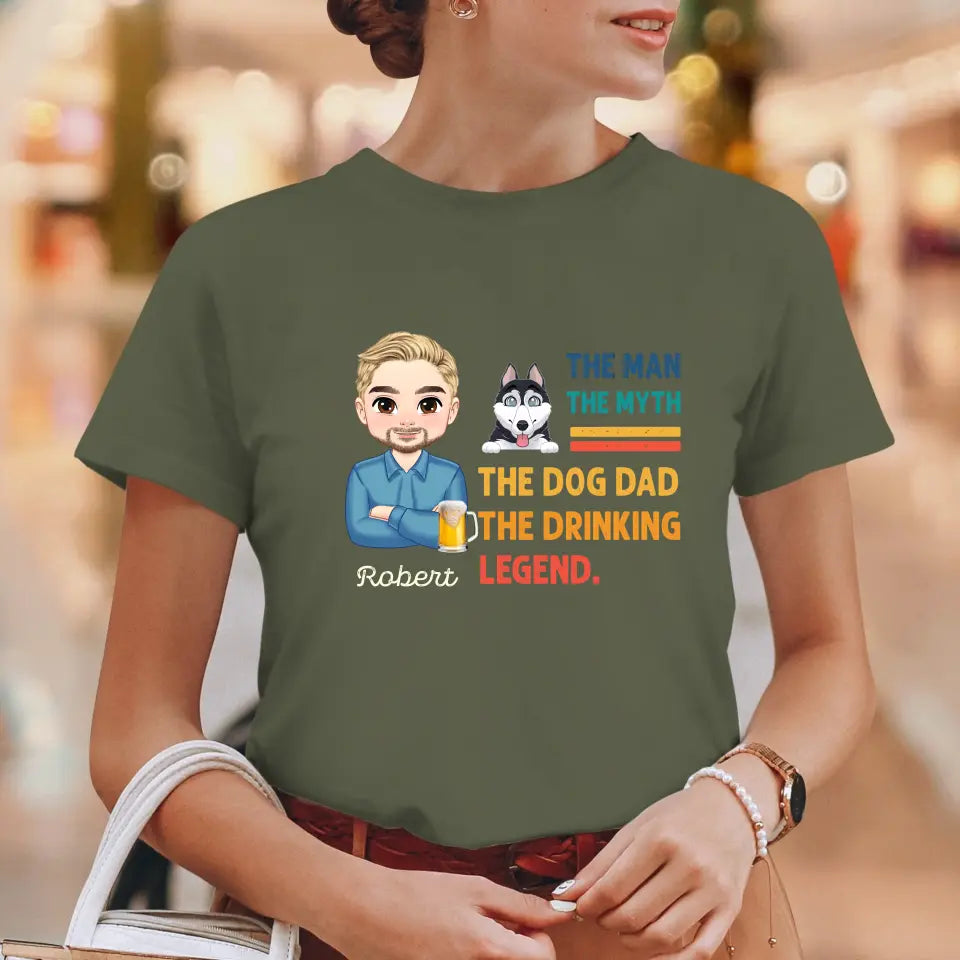 The Man, The Myth, The Dog Dad - Custom Name - Personalized Gifts For Dad - Sweater