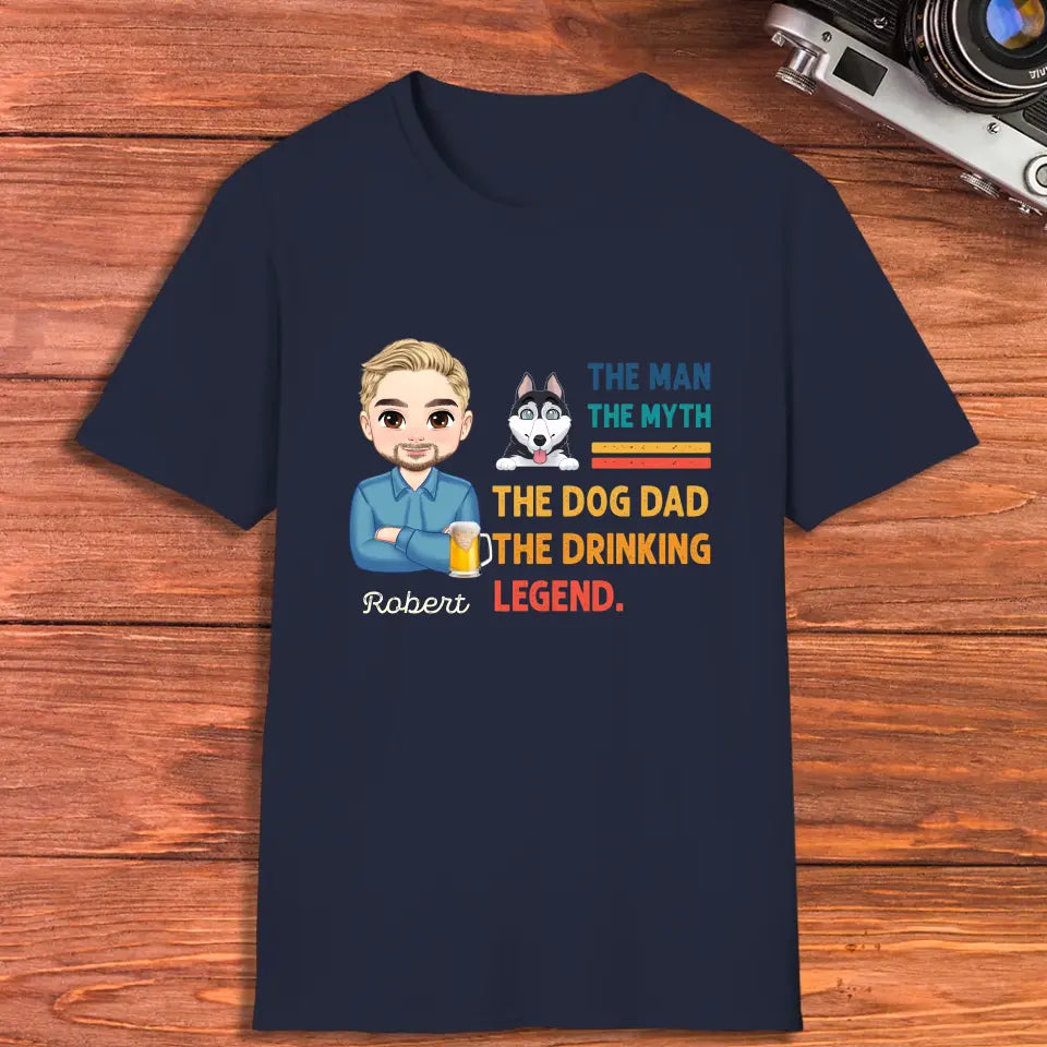 The Man, The Myth, The Dog Dad - Custom Name - Personalized Gifts For Dad - Sweater