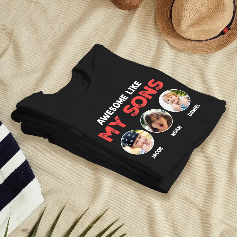 Awesome Kid - Custom Photo - Personalized Gifts For Dad - Hoodie