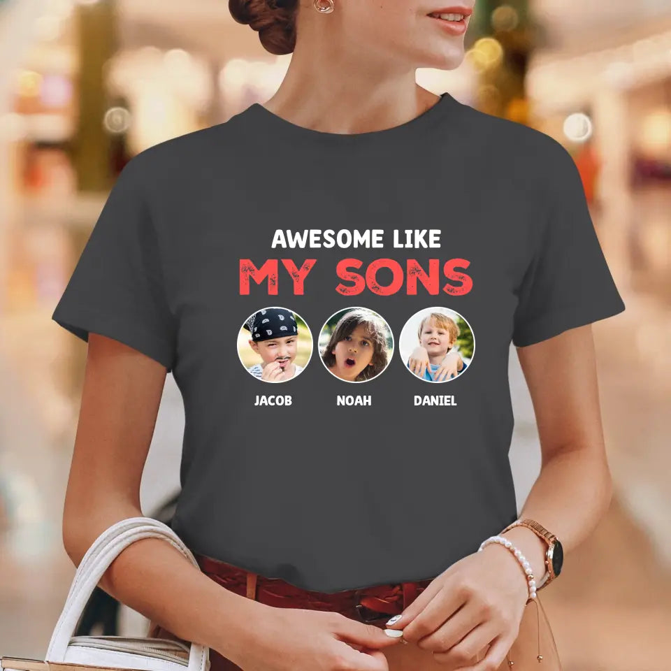 Awesome Kid - Custom Photo - Personalized Gifts For Dad - Hoodie