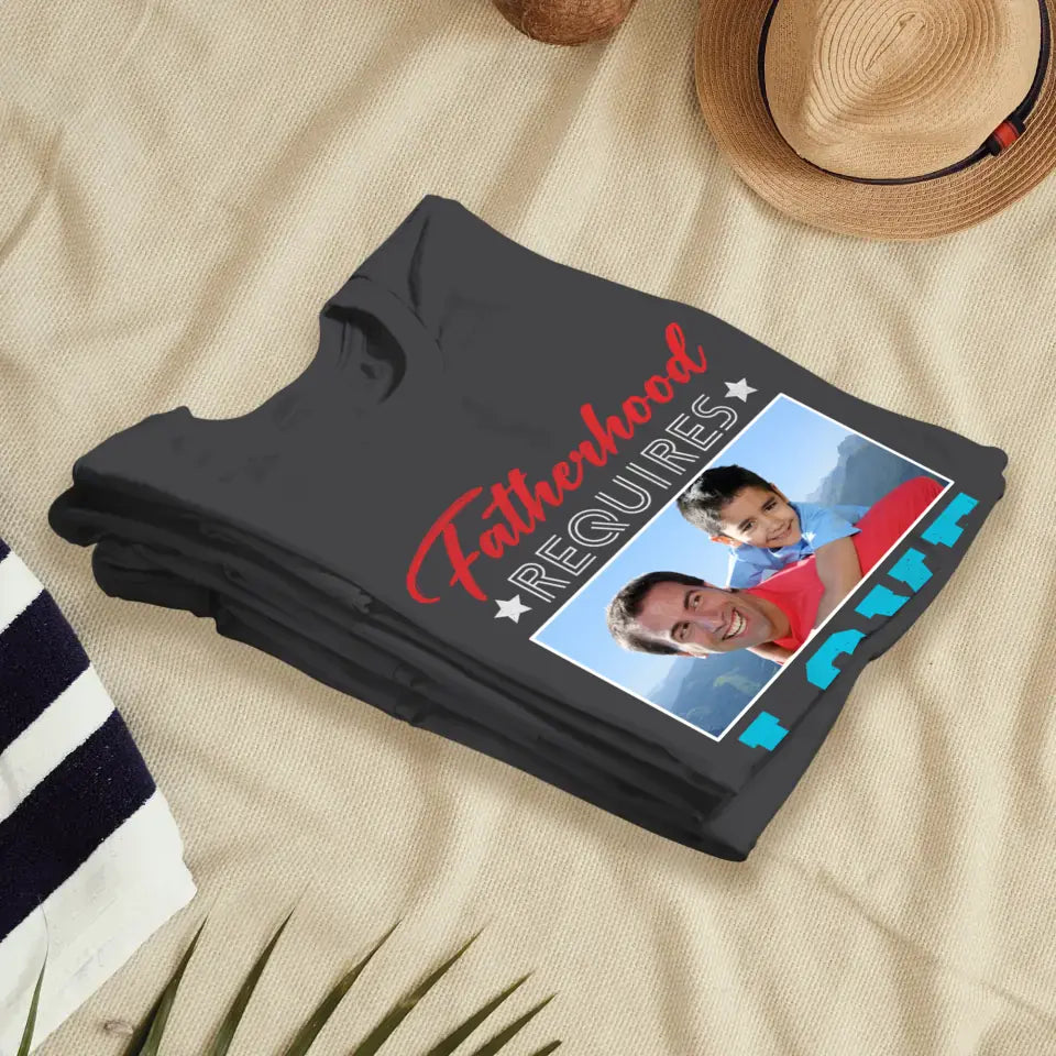 Fatherhood Requires - Custom Photo - Personalized Gifts For Dad - Sweater