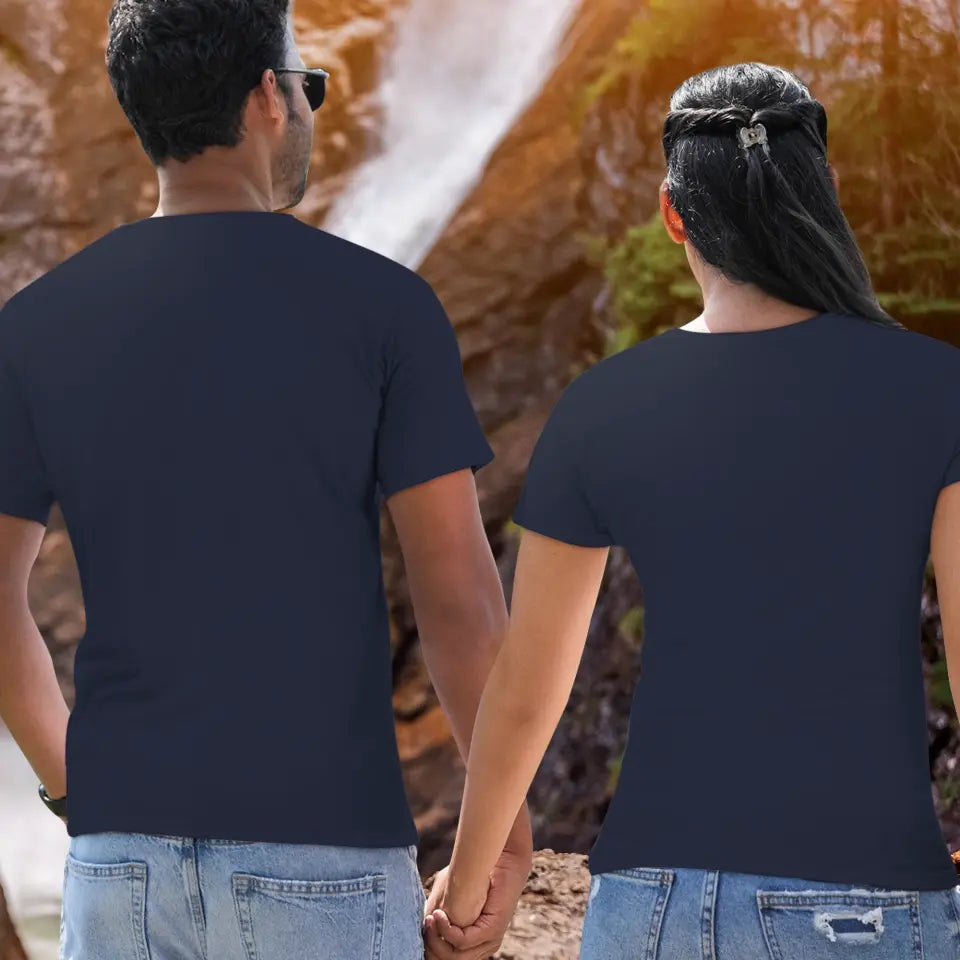 Dadcular & Momster - Custom Photo - Personalized Gifts For Couple - T-shirt