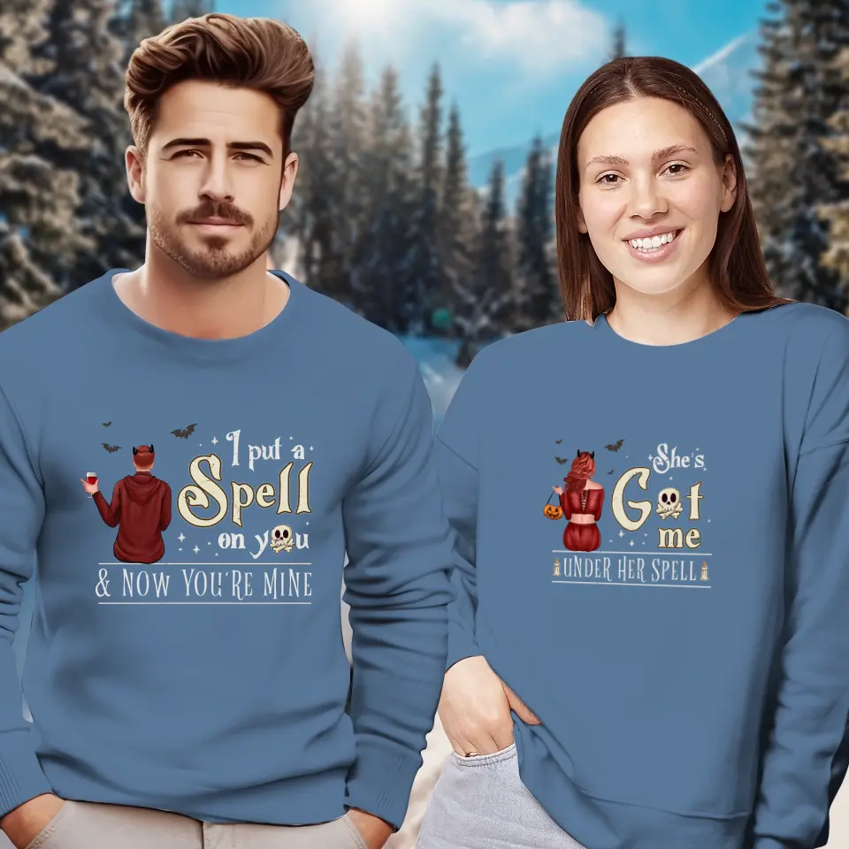 I Put A Spell On You - Custom Character - Personalized Gifts For Couple - Sweater