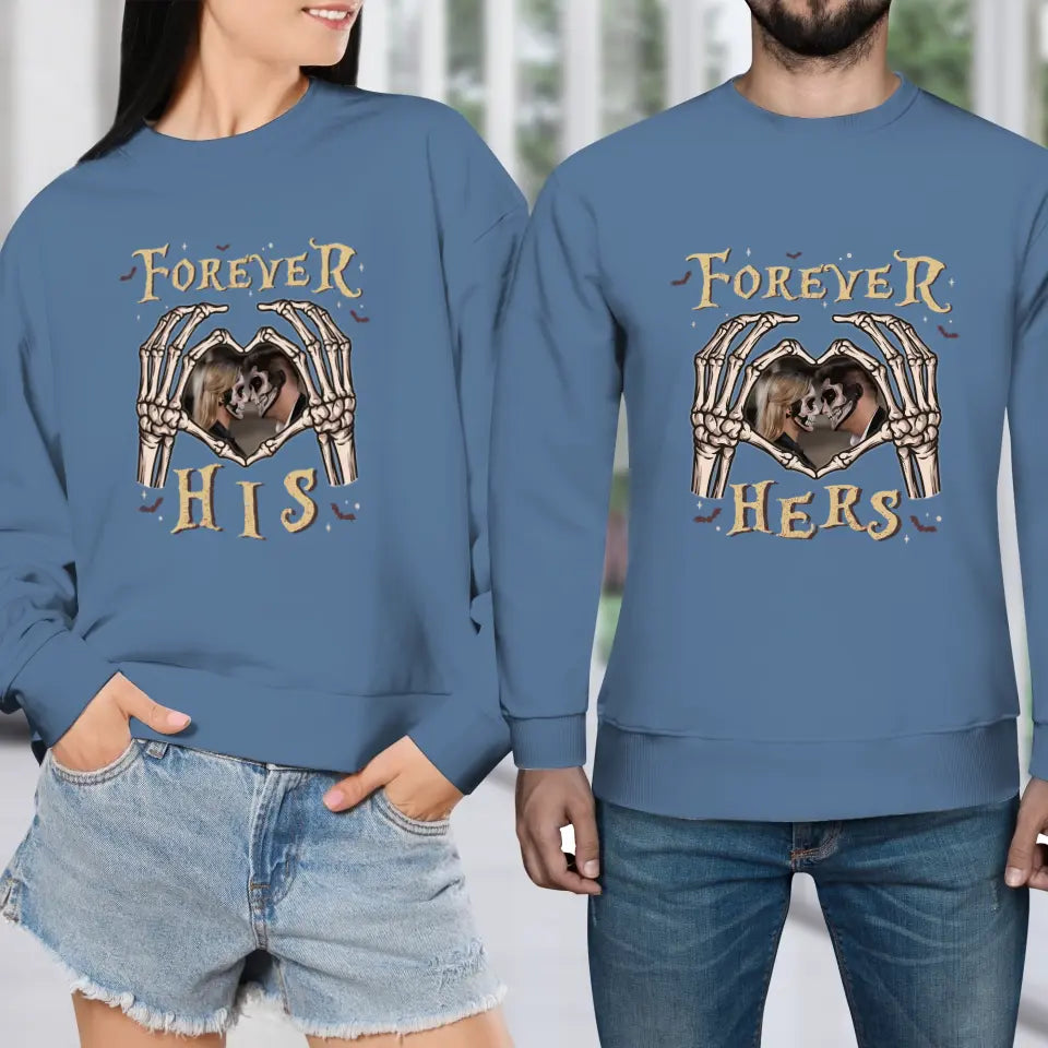 Forever Her - Custom Photo - Personalized Gifts For Couple - Sweater