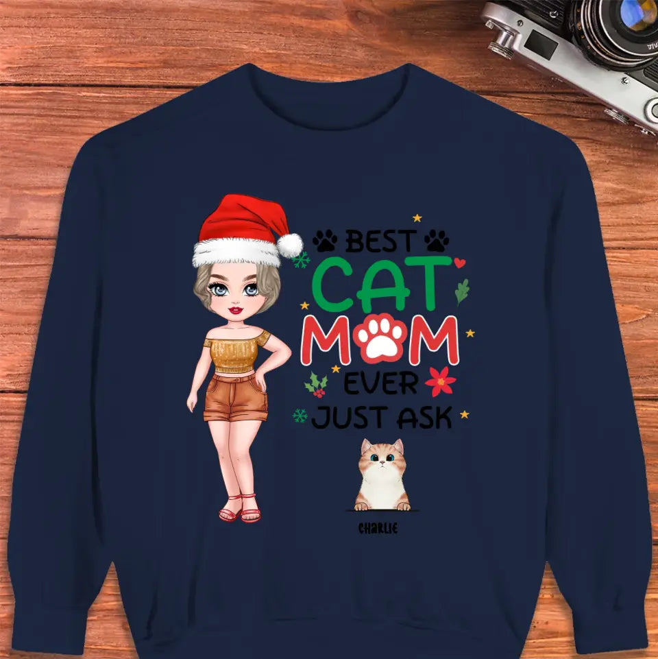 Best Cat Mom Ever - Custom Animal - Personalized  Gifts For Cat Lovers - Sweater