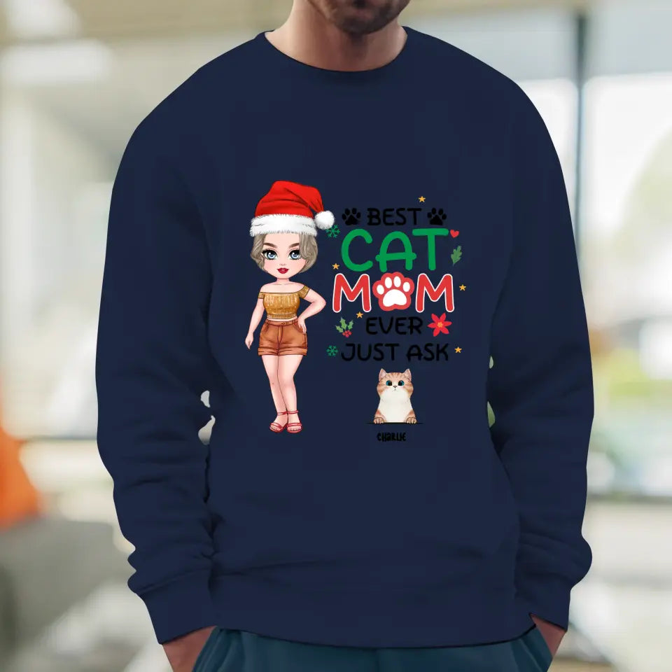 Best Cat Mom Ever - Custom Animal - Personalized  Gifts For Cat Lovers - Sweater