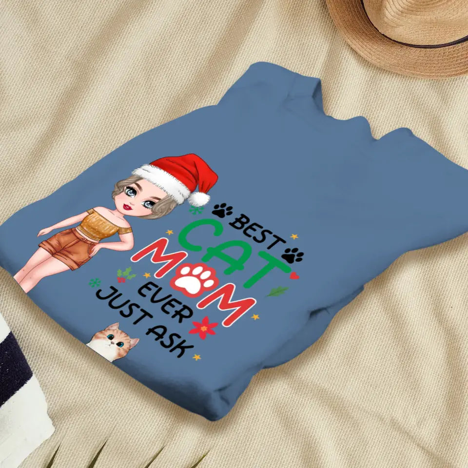 Best Cat Mom Ever - Custom Animal - Personalized Gifts For Cat Lovers - T-shirt