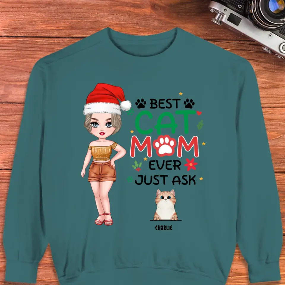 Best Cat Mom Ever - Custom Animal - Personalized  Gifts For Cat Lovers - Sweater