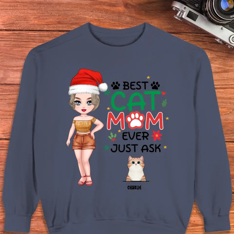 Best Cat Mom Ever - Custom Animal - Personalized  Gifts For Cat Lovers - Sweater