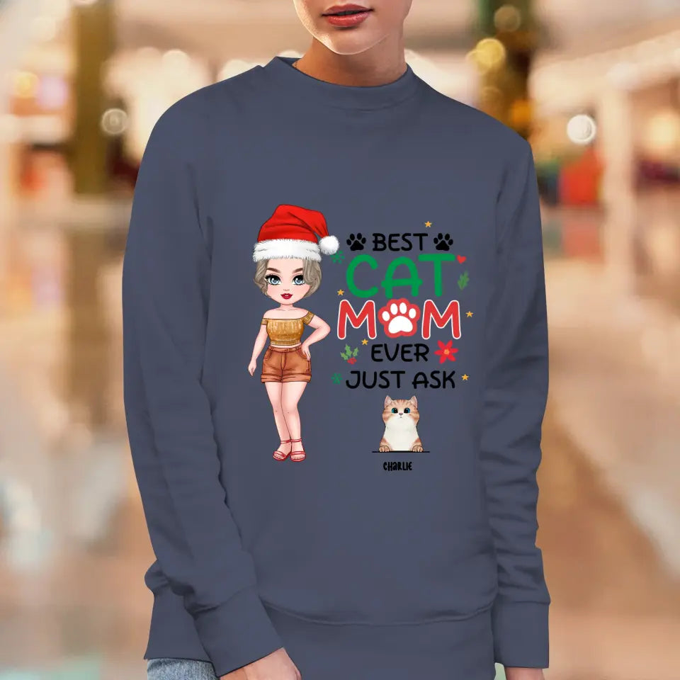 Best Cat Mom Ever - Custom Animal - Personalized  Gifts For Cat Lovers - Sweater