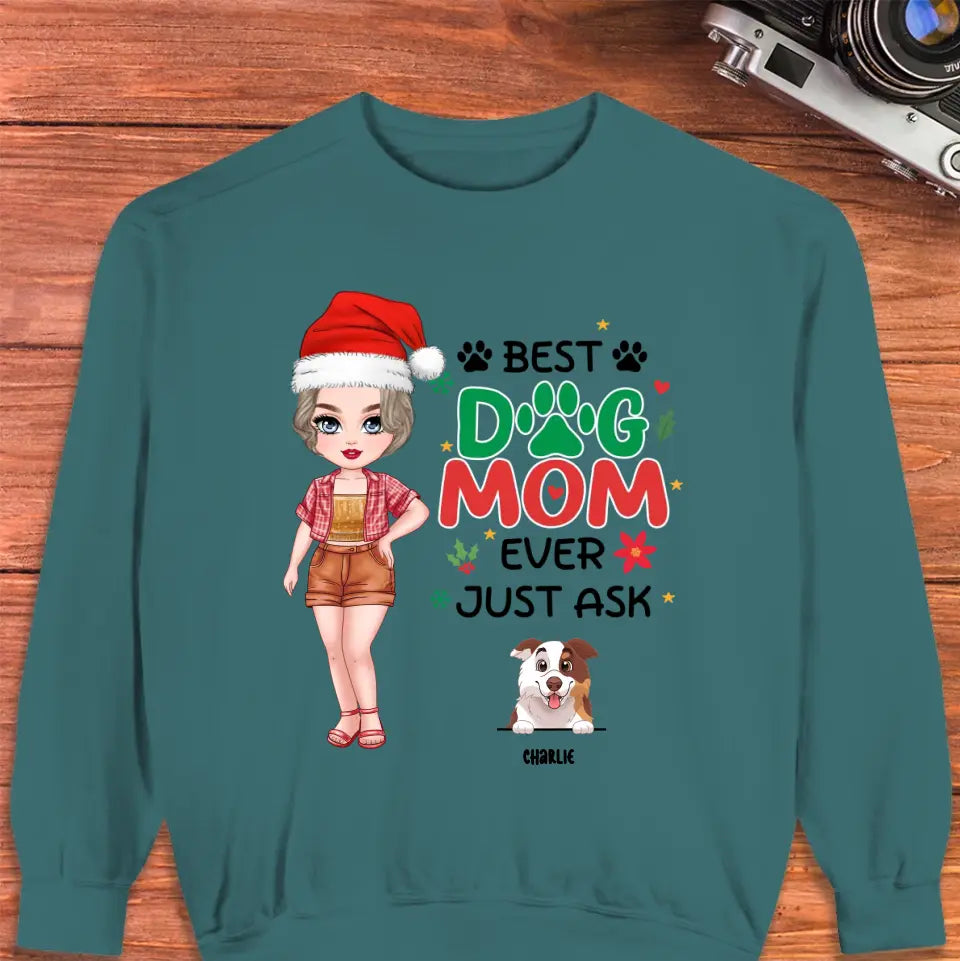 Best Dog Mom Ever - Custom Name - Personalized Gifts For Dog Lovers - Family Sweater