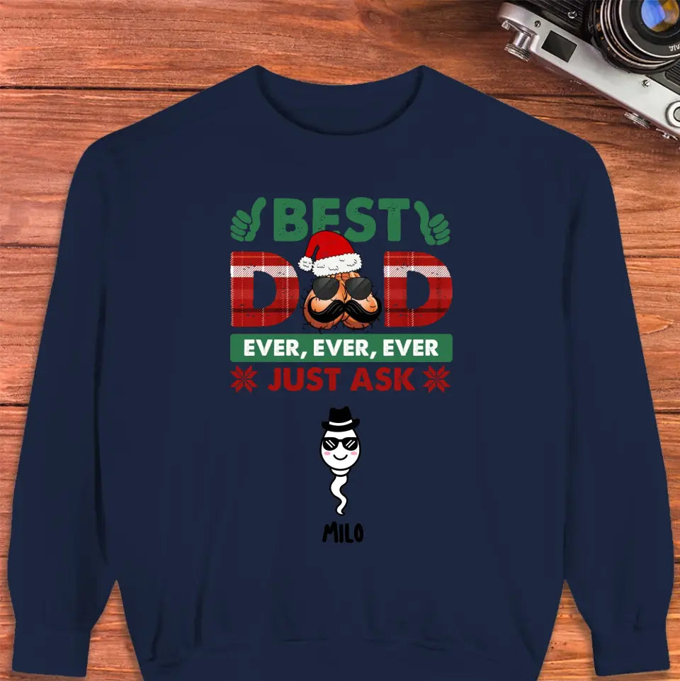 Best Dad Ever, Ever - Custom Name - Personalized Gifts For Dad - Family Sweater