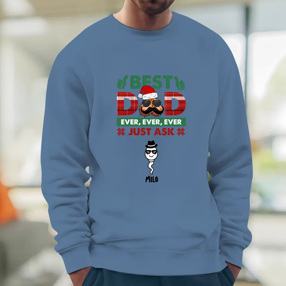 Best Dad Ever, Ever - Custom Name - Personalized Gifts For Dad - Family Sweater