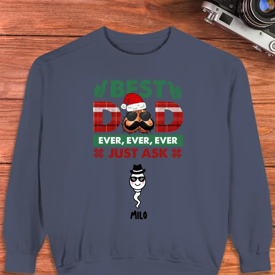 Best Dad Ever, Ever - Custom Name - Personalized Gifts For Dad - Family Sweater