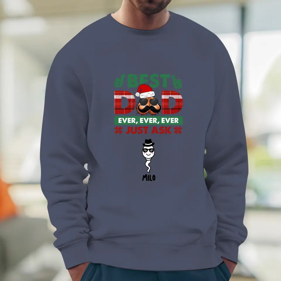 Best Dad Ever, Ever - Custom Name - Personalized Gifts For Dad - Family Sweater