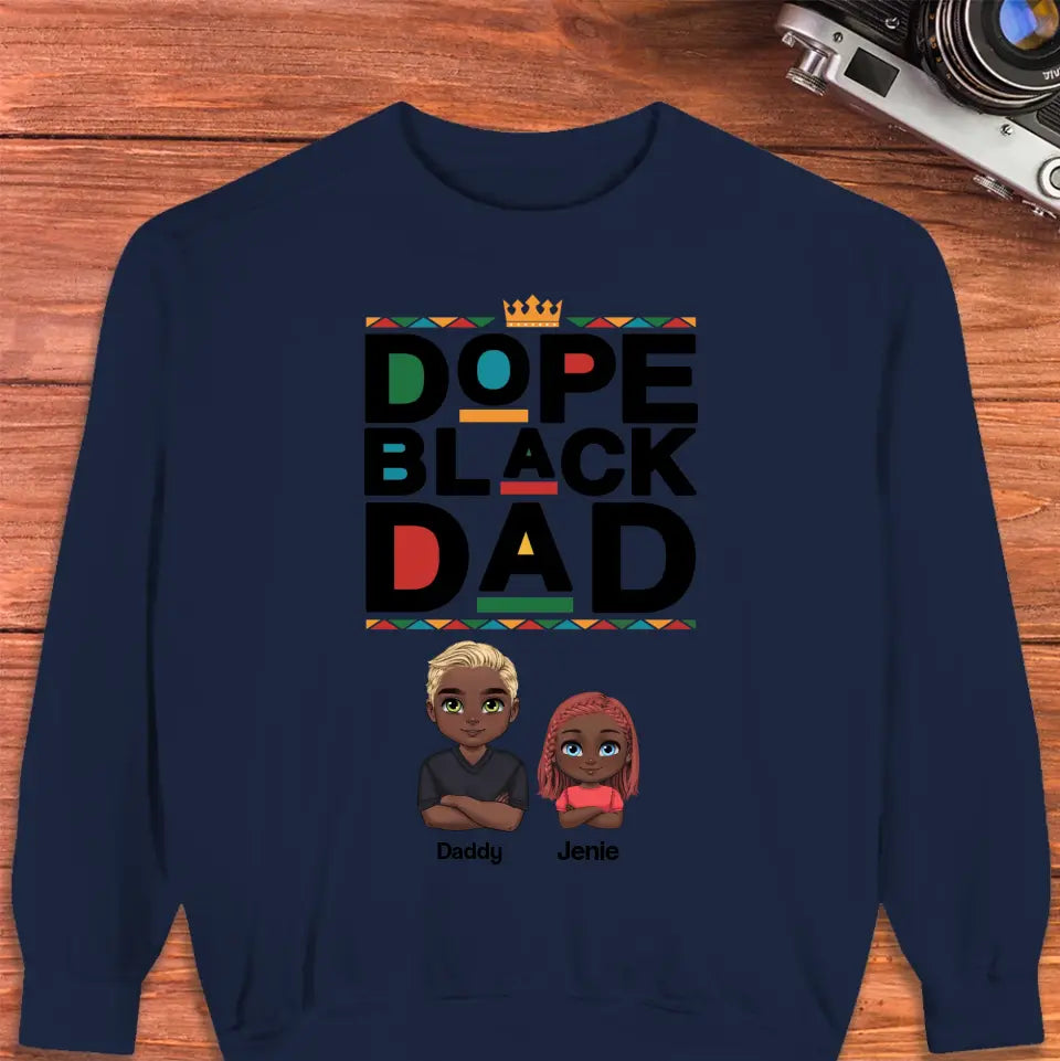 Dope Black Daddy - Personalized Family Sweater