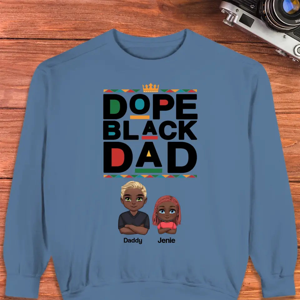 Dope Black Daddy - Personalized Family Sweater