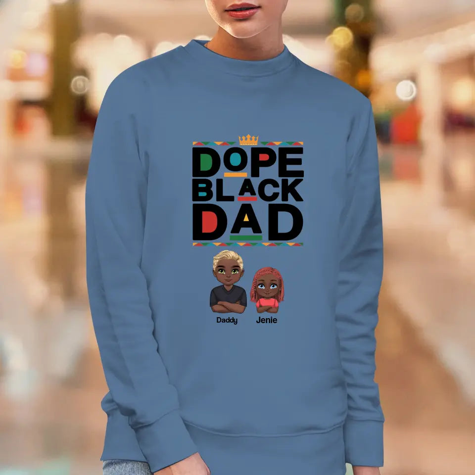 Dope Black Daddy - Personalized Family Sweater