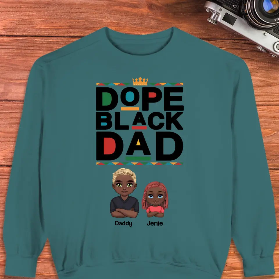 Dope Black Daddy - Personalized Family Sweater