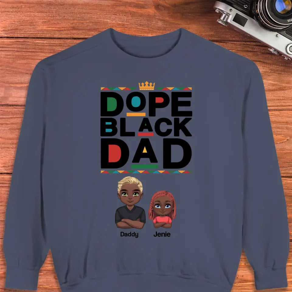 Dope Black Daddy - Personalized Family Sweater