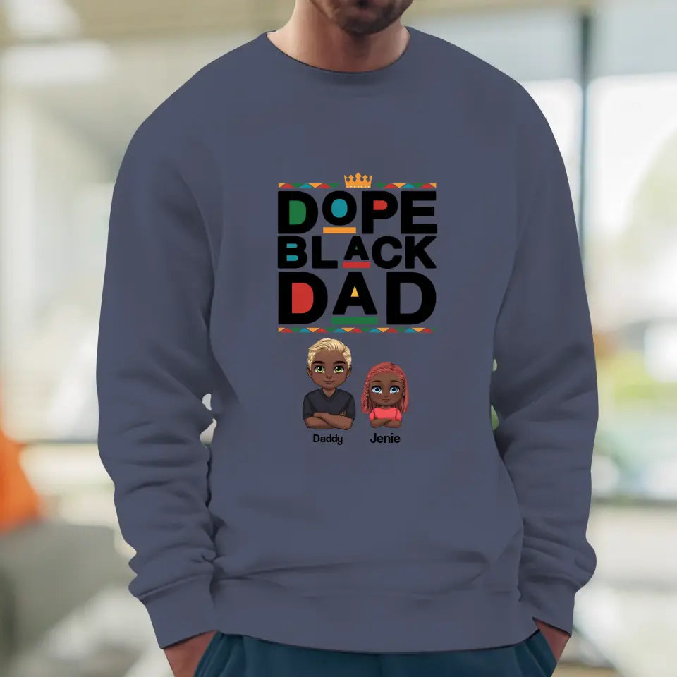 Dope Black Daddy - Personalized Family Sweater