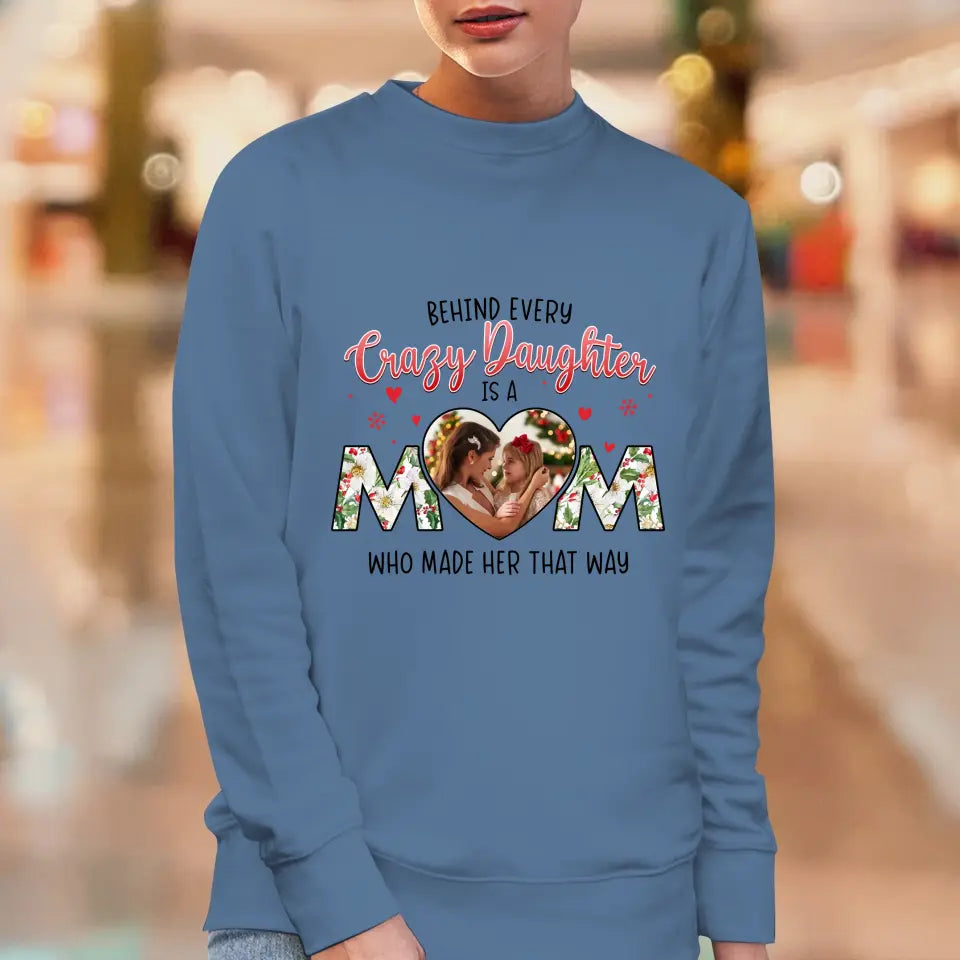 The Love Between Daughter & Mom - Custom Photo - Personalized Gifts For Mom - Sweater