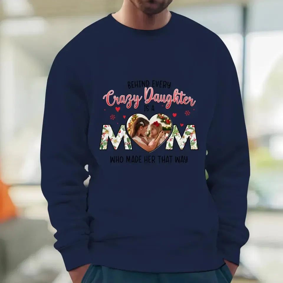 The Love Between Daughter & Mom - Custom Photo - Personalized Gifts For Mom - Hoodie