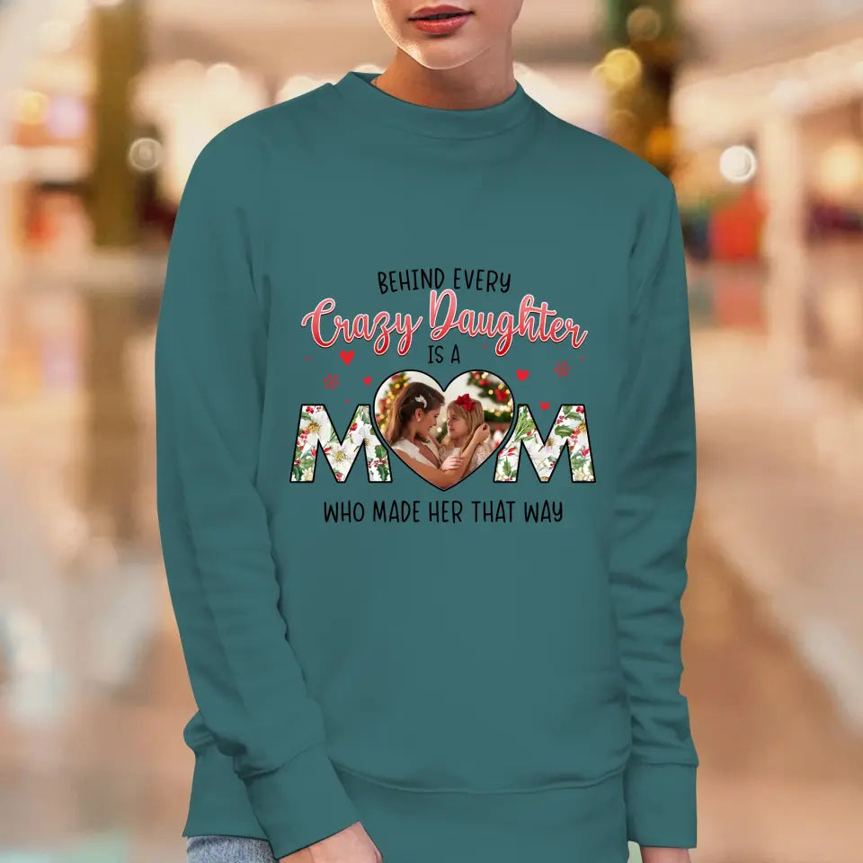 The Love Between Daughter & Mom - Custom Photo - Personalized Gifts For Mom - Sweater