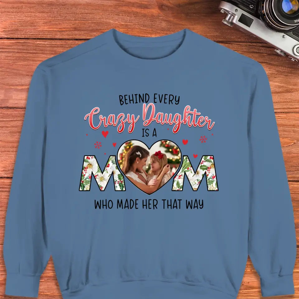 The Love Between Daughter & Mom - Custom Photo - Personalized Gifts For Mom - Family Sweater