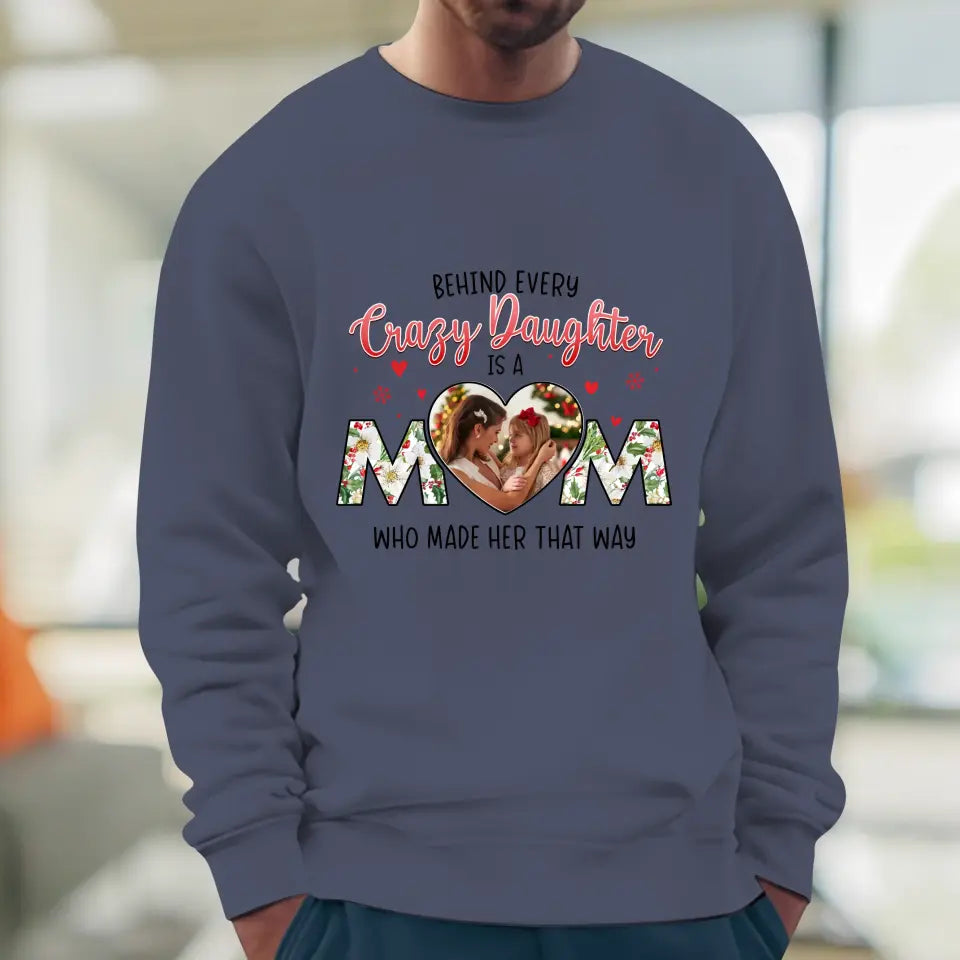 The Love Between Daughter & Mom - Custom Photo - Personalized Gifts For Mom - Sweater