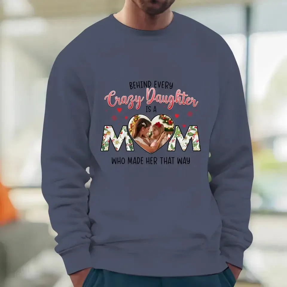 The Love Between Daughter & Mom - Custom Photo - Personalized Gifts For Mom - Hoodie