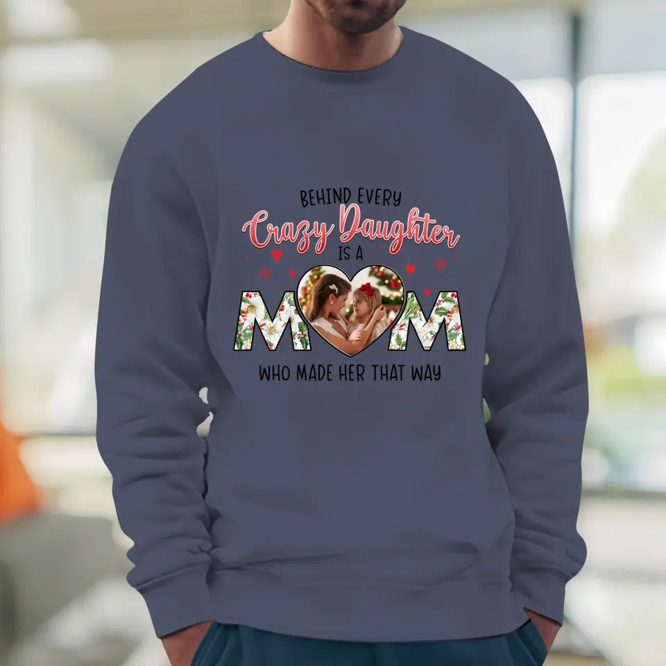 The Love Between Daughter & Mom - Custom Photo - Personalized Gifts For Mom - Family Sweater