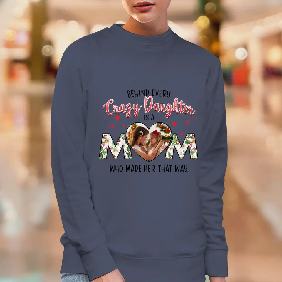 The Love Between Daughter & Mom - Custom Photo - Personalized Gifts For Mom - Family Sweater