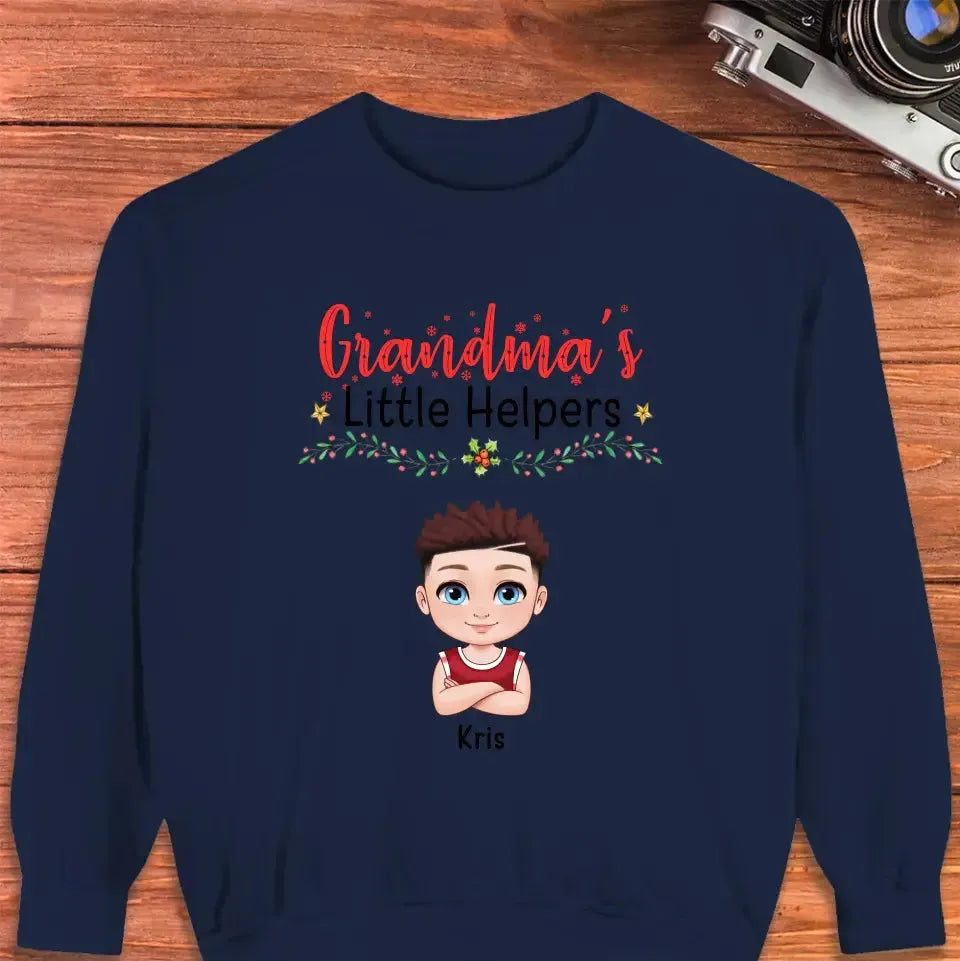 Grandma's Helpers - Personalized Family Sweater