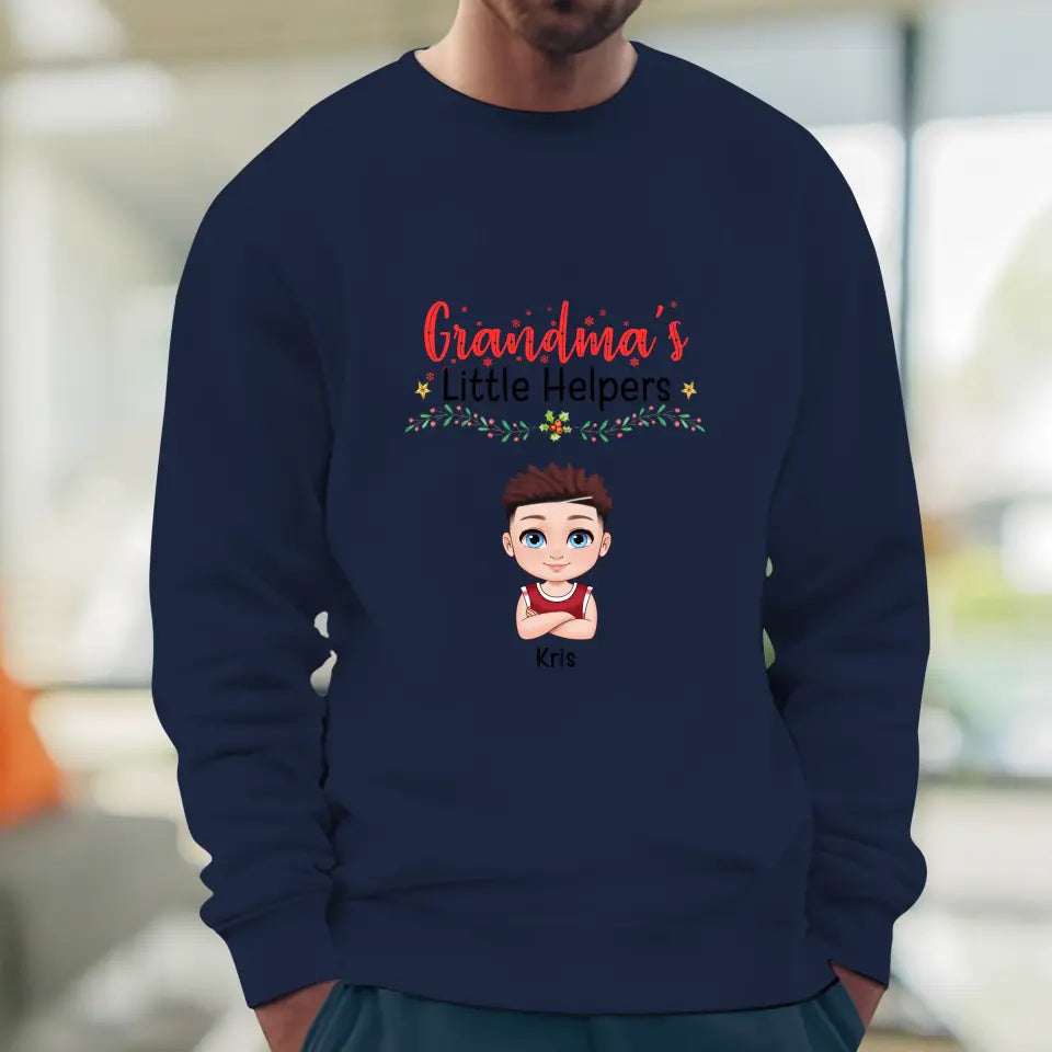 Grandma's Helpers - Personalized Family Sweater