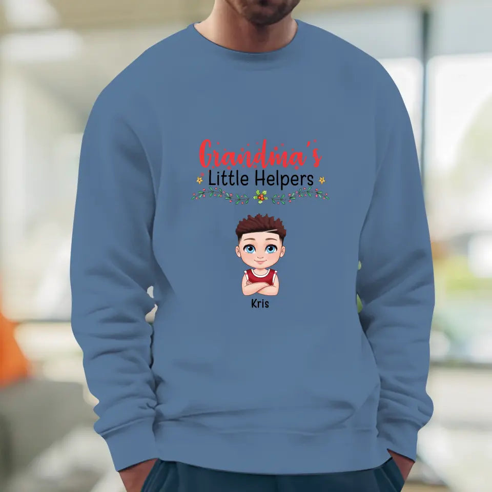 Grandma's Helpers - Personalized Family Sweater