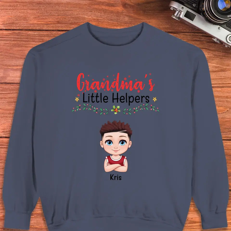 Grandma's Helpers - Personalized Family Sweater