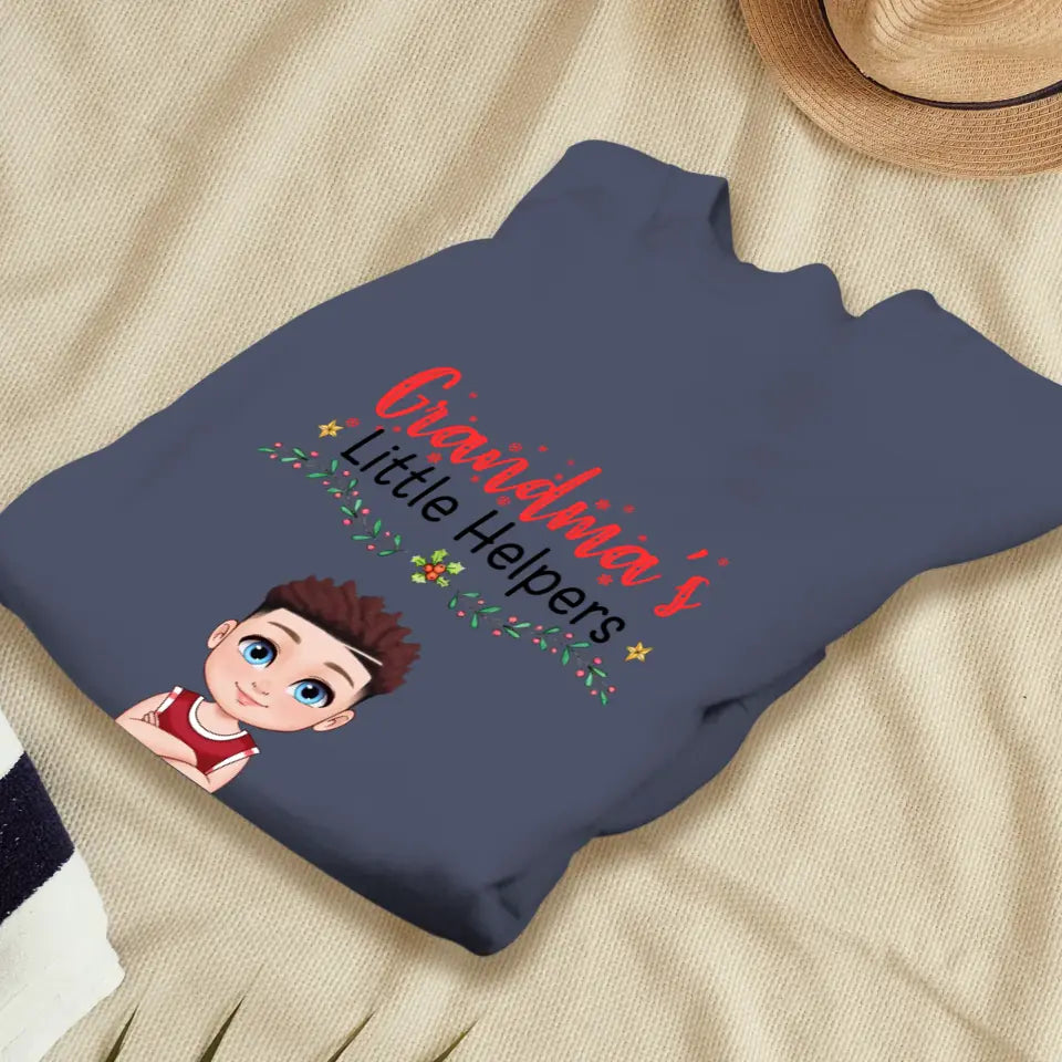 Grandma's Helpers - Personalized Family Sweater