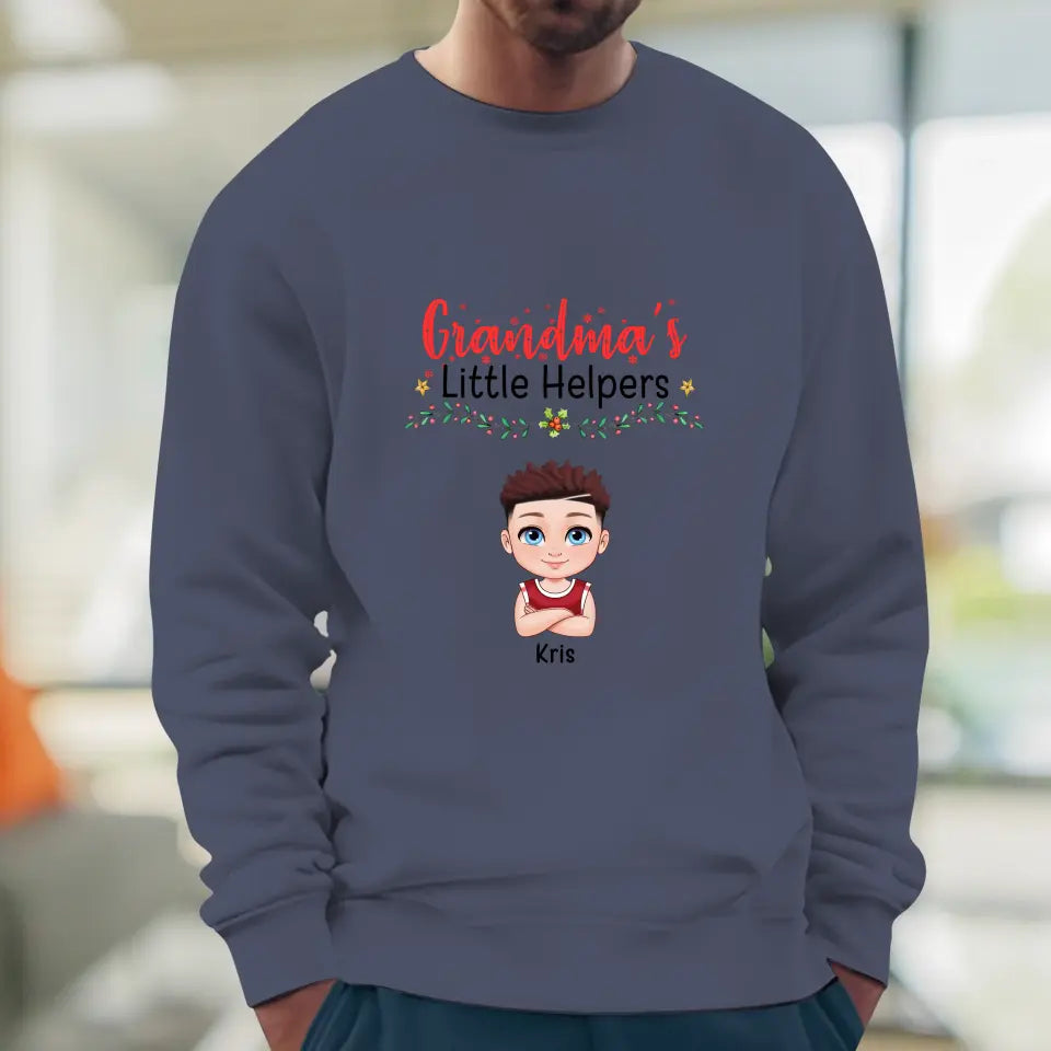 Grandma's Helpers - Personalized Family Sweater