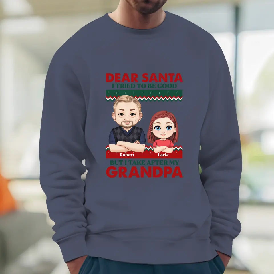 Dear Santa - Custom Quote - Personalized Gift For Grandpa - Sweater