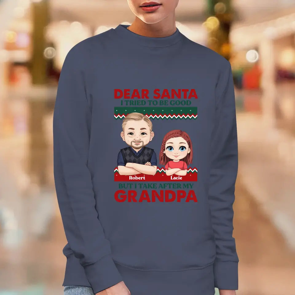 Dear Santa - Custom Quote - Personalized Gift For Grandpa - Sweater