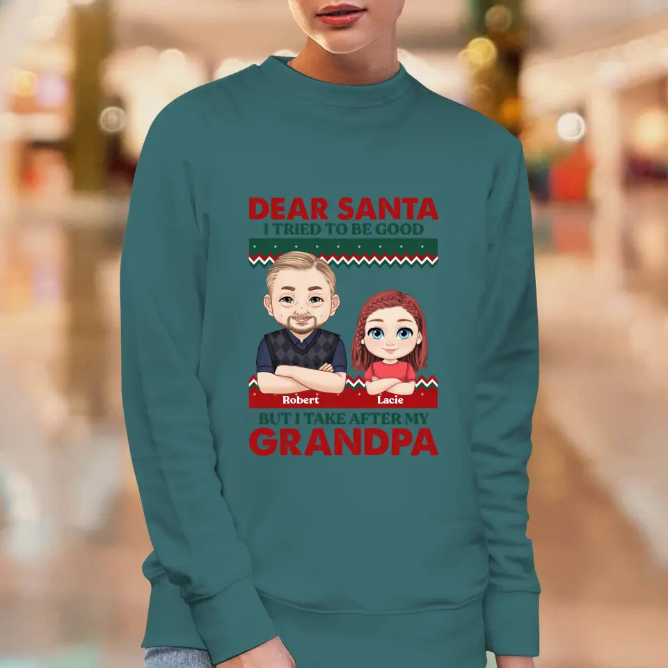 Dear Santa - Custom Quote - Personalized Gift For Grandpa - Hoodie