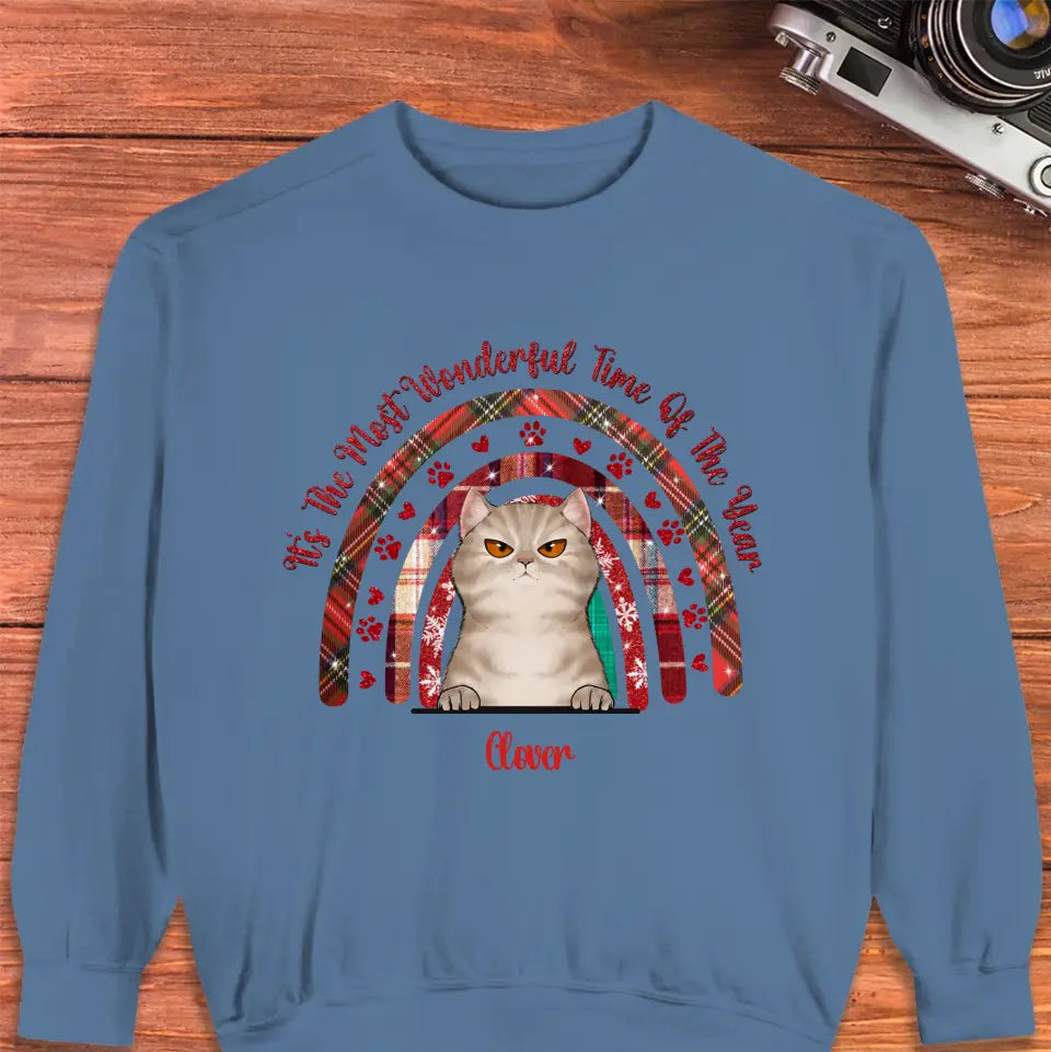 It's The Most Wonderful Time - Custom Name - Personalized Gifts For Cat Lovers - T-shirt